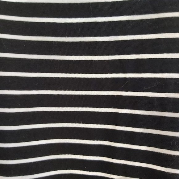 ANNE KLEIN | Women's Striped Top Black White Size Small - Picture 4 of 9